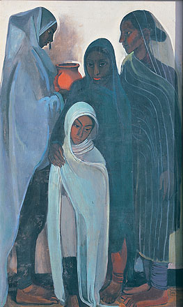 Hill Women, a 1935 painting by Amrita Sher-Gil.jpg