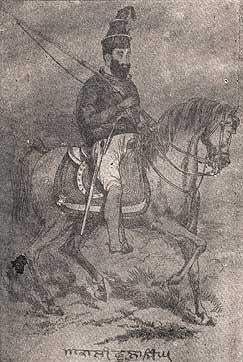 A very old painting of AKALI PHULA SINGH printed in 1923