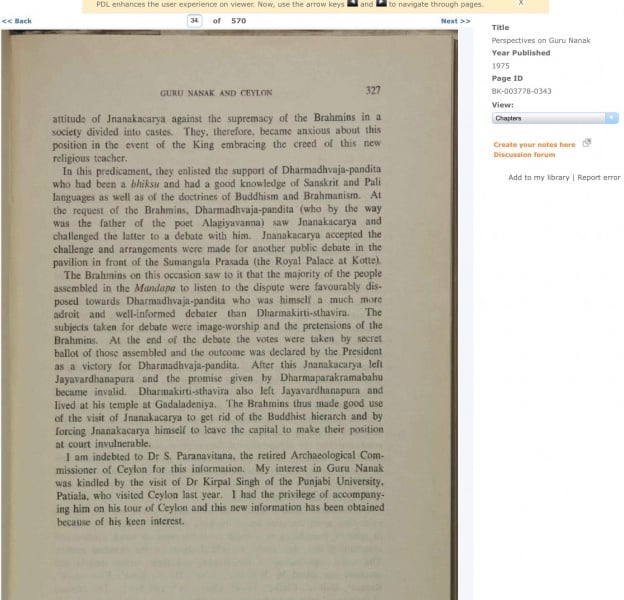 File:Screen shot of page from Paper Guru Nanak and Ceylon.jpeg