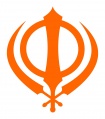 Orange Khanda orange- white background