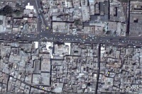 Map and aerial view of Gurdwara Sis Ganj Sahib, Delhi, India