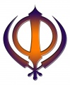 Khanda - purple orange