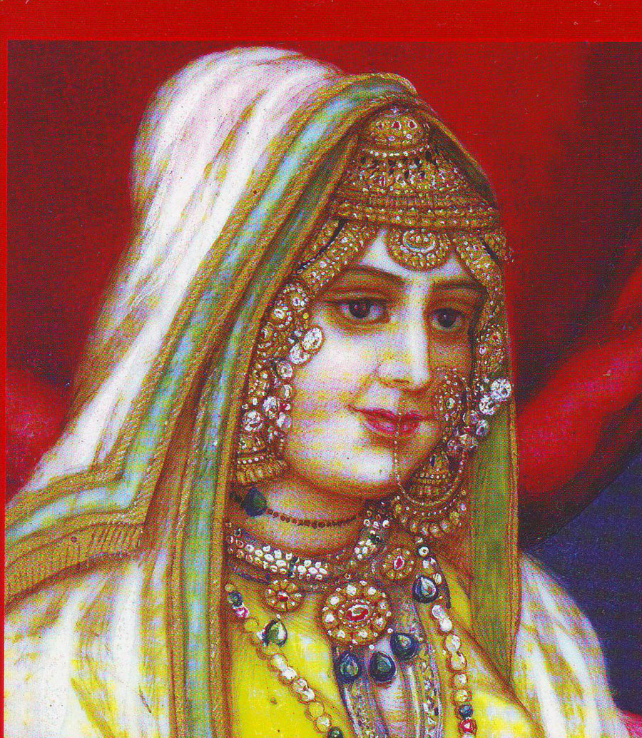This is actually Mehtab Kaur's portrait wrongfully attributed to Chand Kaur