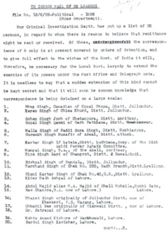 Official Document Of Bhagat Singh's trial