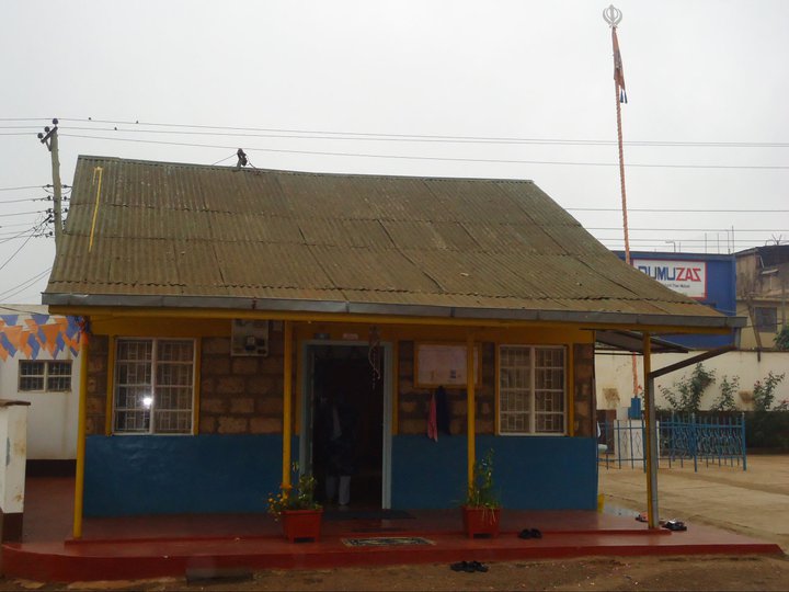 Darbar Sahib and Nishan Sahib at Sikh Temple Meru