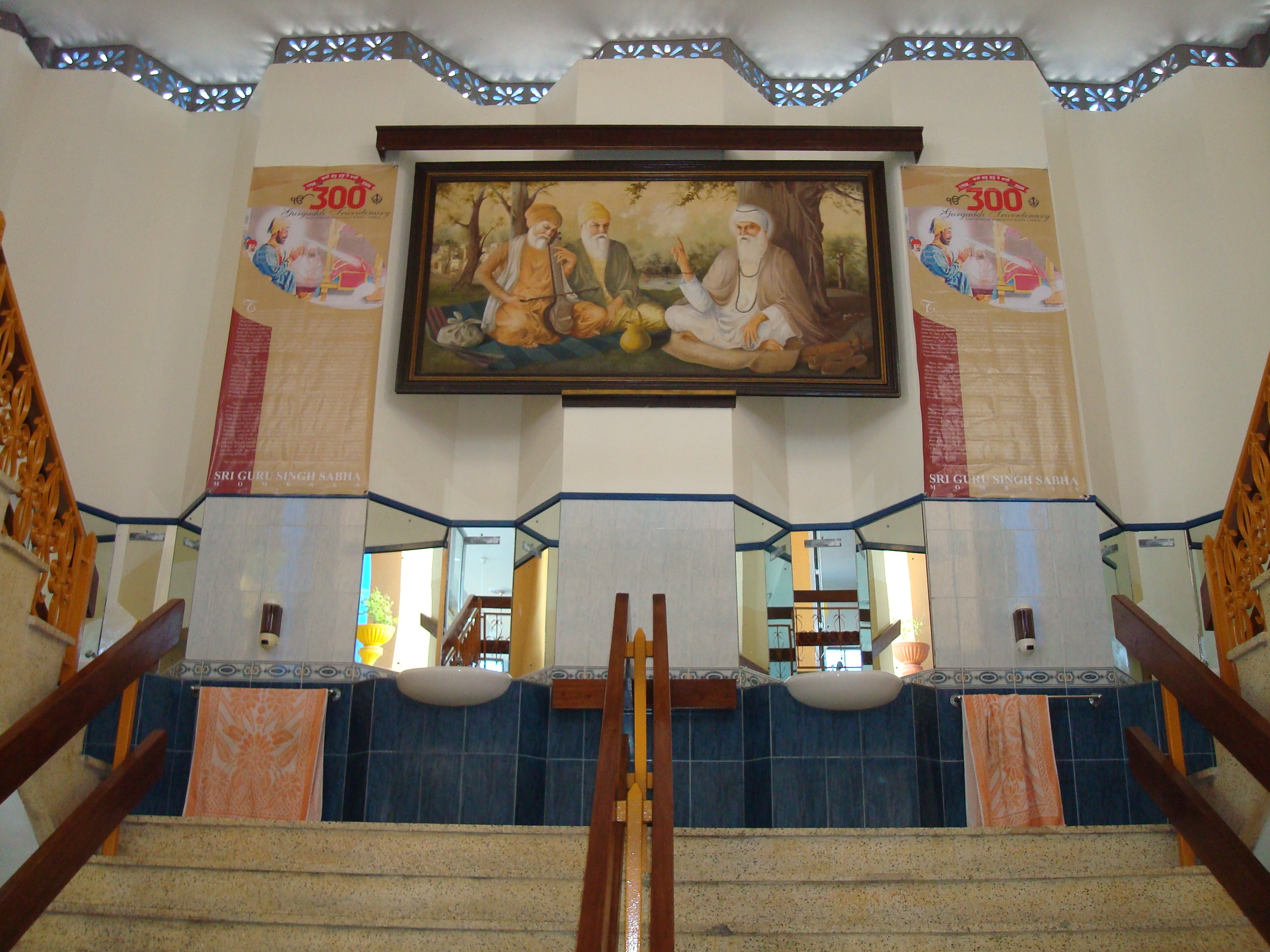 Paint Fresco at the steps going to the Darbar Sahib