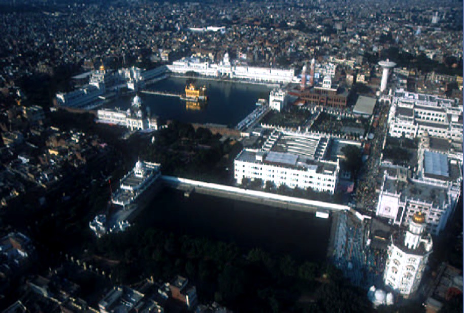 Aerial view of Harimandir Sahib