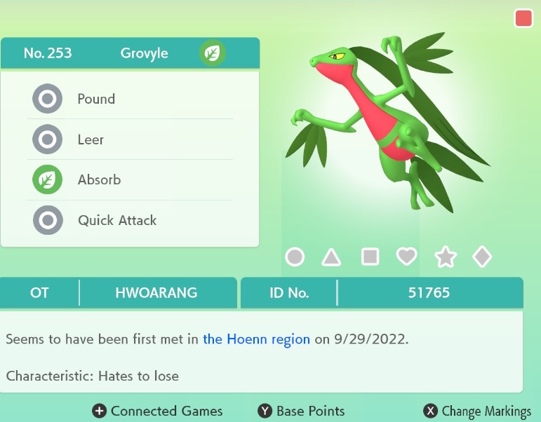 253 Grovyle