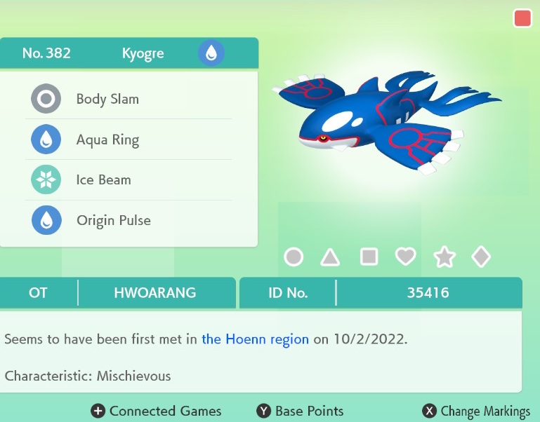 382 Kyogre