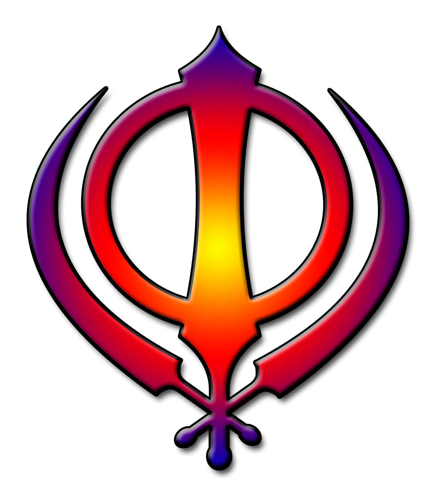 Khanda multi colored