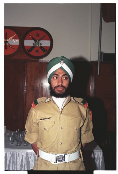 Gentleman Cadet Harcharn Singh in Battalion Mess