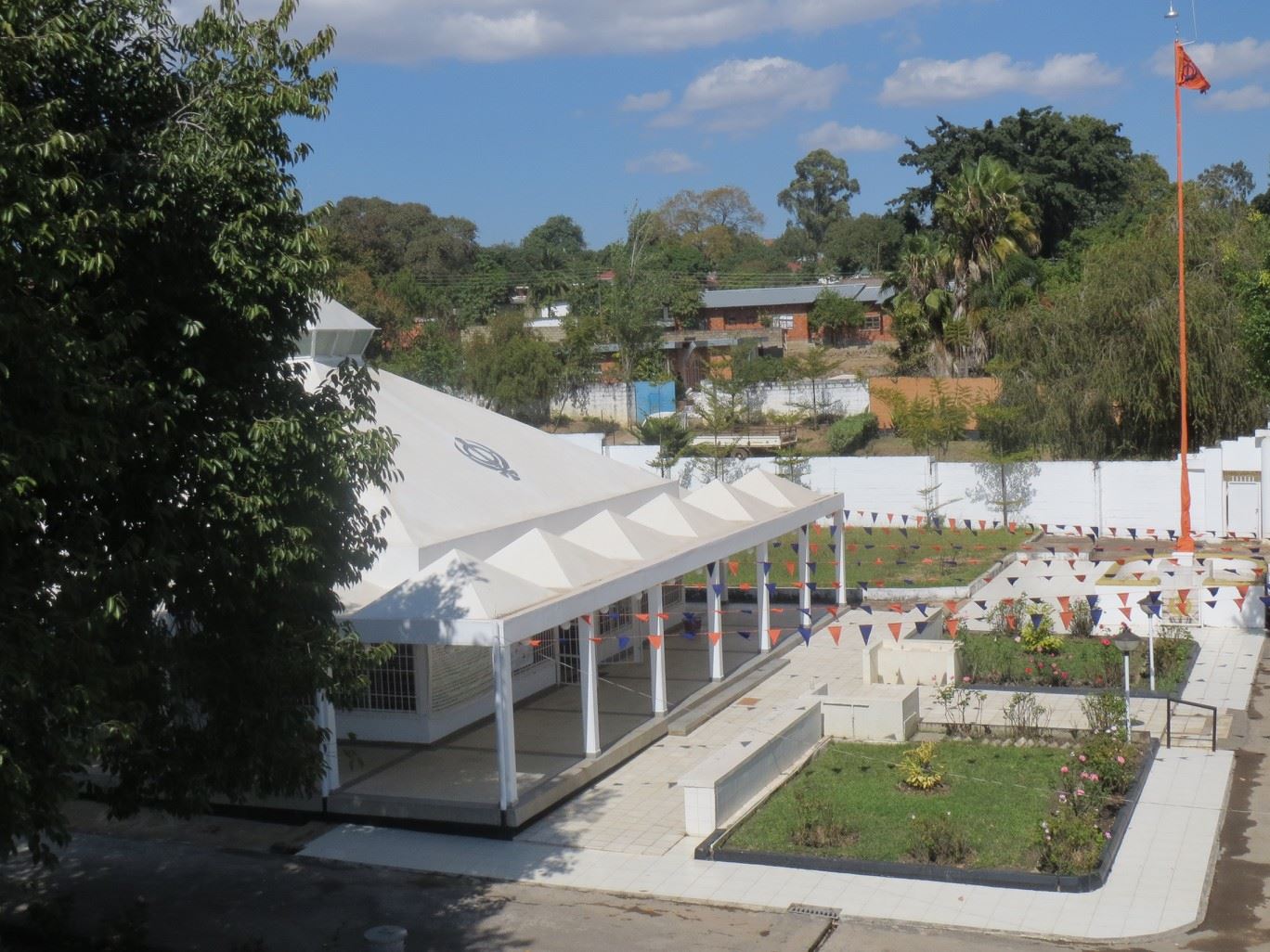 Gurdwara Sahib and Nishan Sahib