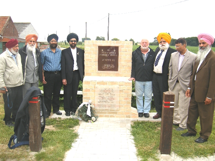 Sikhs at Hollebeke Monument in 2011. Monument has got a new look in april 2011..jpg