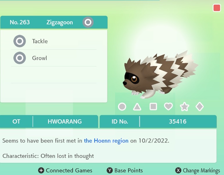 263 Zigzagoon