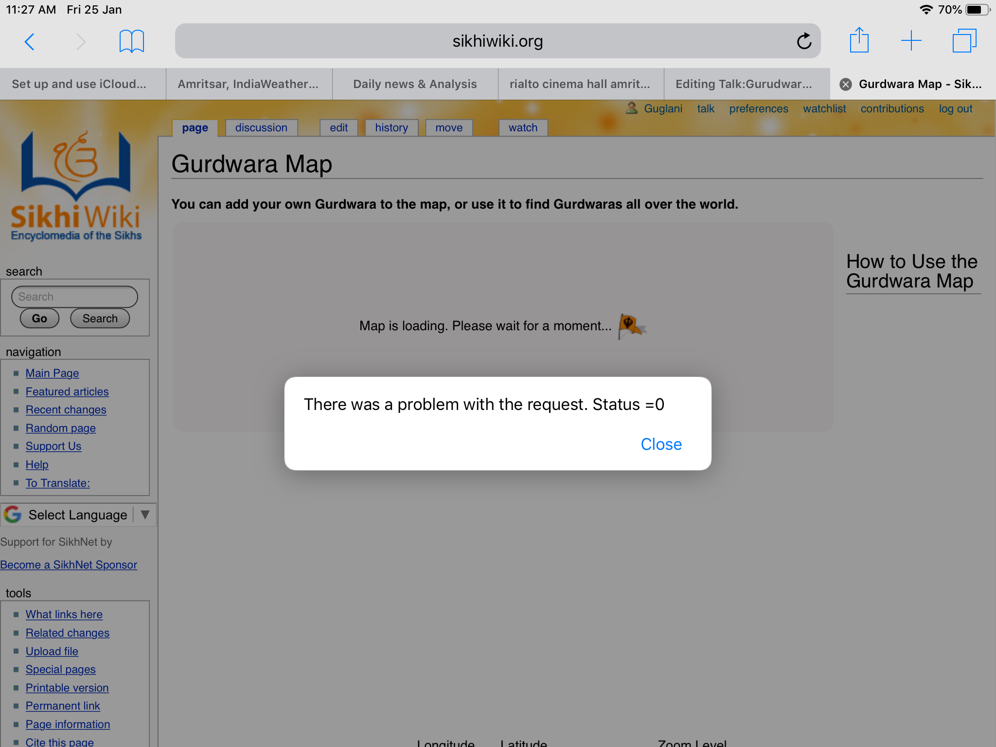 Gurdwara map loading problem.png