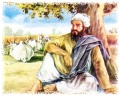 Bhagat Dhanna rest while Thakur tends the cattle