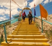 Steep steps leading to Gurdwara sahib