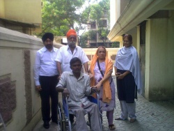 PROVIDED WHEEL CHAIR TO AN UNEMPLOYED HANDICAP BEGGAR AND WAS PROVIDED VEGETABLES TO SELL TO EARN HIS LIVELIHOOD NOW A SELF EMPLOYED YOUTH