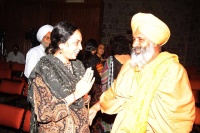 Arpana Caur with Sant Balbir Singh Seechewal
