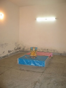 A small platform for donation inside the Gurdwara