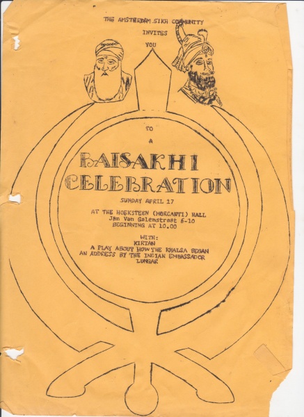 File:Invitation from Amsterdam Sikh community. First Vaisakhi Celebration in Holland. 17-04-1977.jpeg