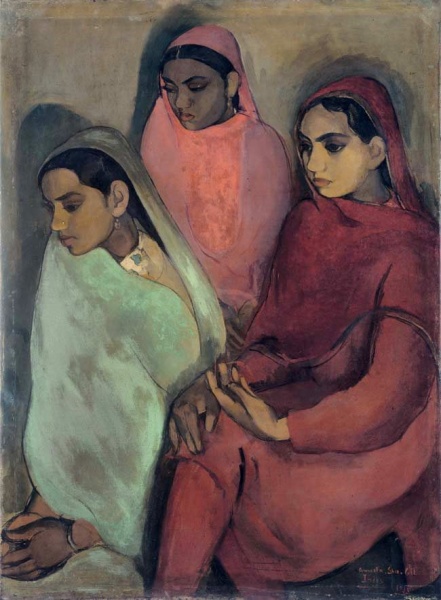 File:Three Girls, by Amrita Sher-Gil, 1935.jpg