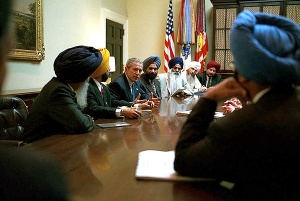 President Bush meets with Sikh Community Leaders in the White House . See www.whitehouse.gov