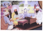 Guru Arjan and Bhai Gurdas preparing the Adi Granth.jpg