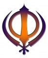 Khanda - purple orange