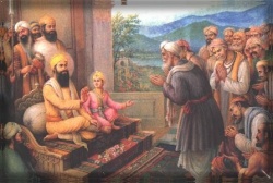 Pandit Kirpa Ram with Kashmiri Pandits in Guru Tegh Bahadur's court