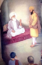 Guru Nanak blessing Bhai Lehna