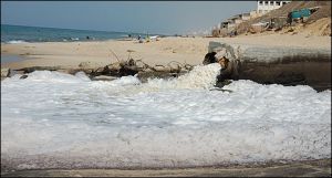 Sewage being dumped into sea , Gaza, BBC photo.jpg
