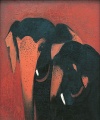 Two Elephants, ca 1940.