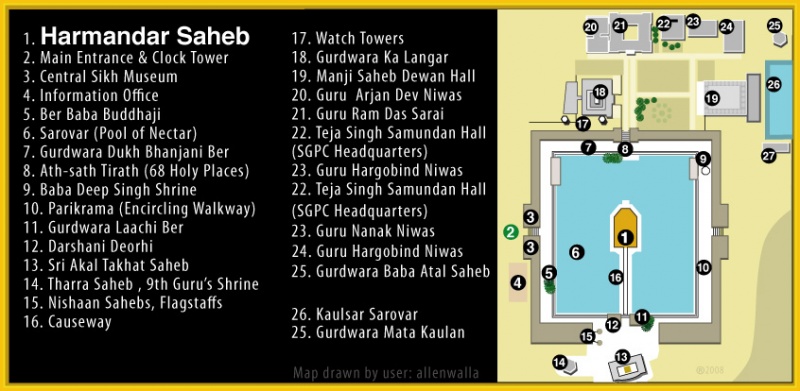 A Plan of the Harimandir Sahib Complex